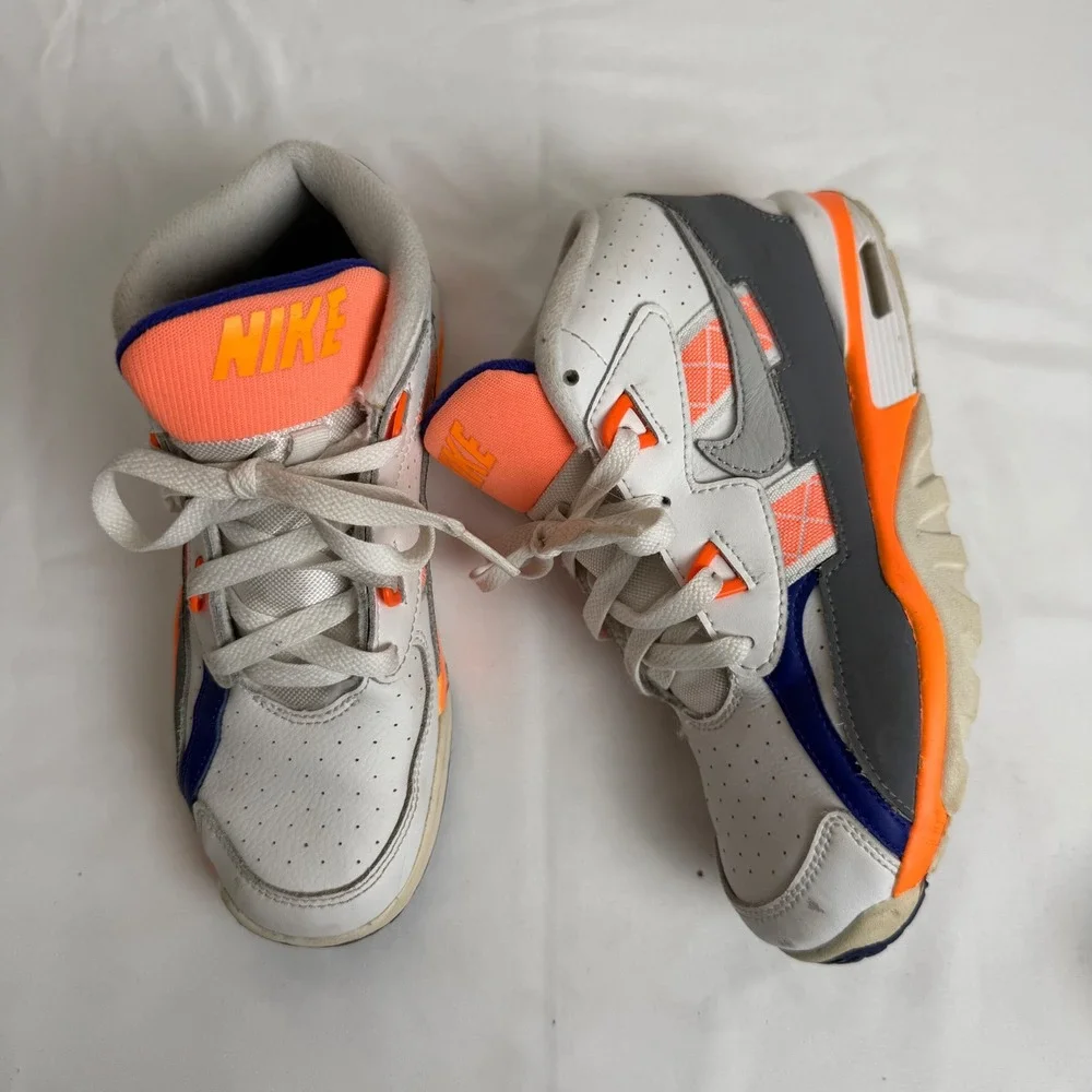Nike Air Trainer SC High Kids White Total Orange Concord DV2353-100 Size 3Y